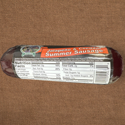 Jalapeno & Cheese Summer Sausage